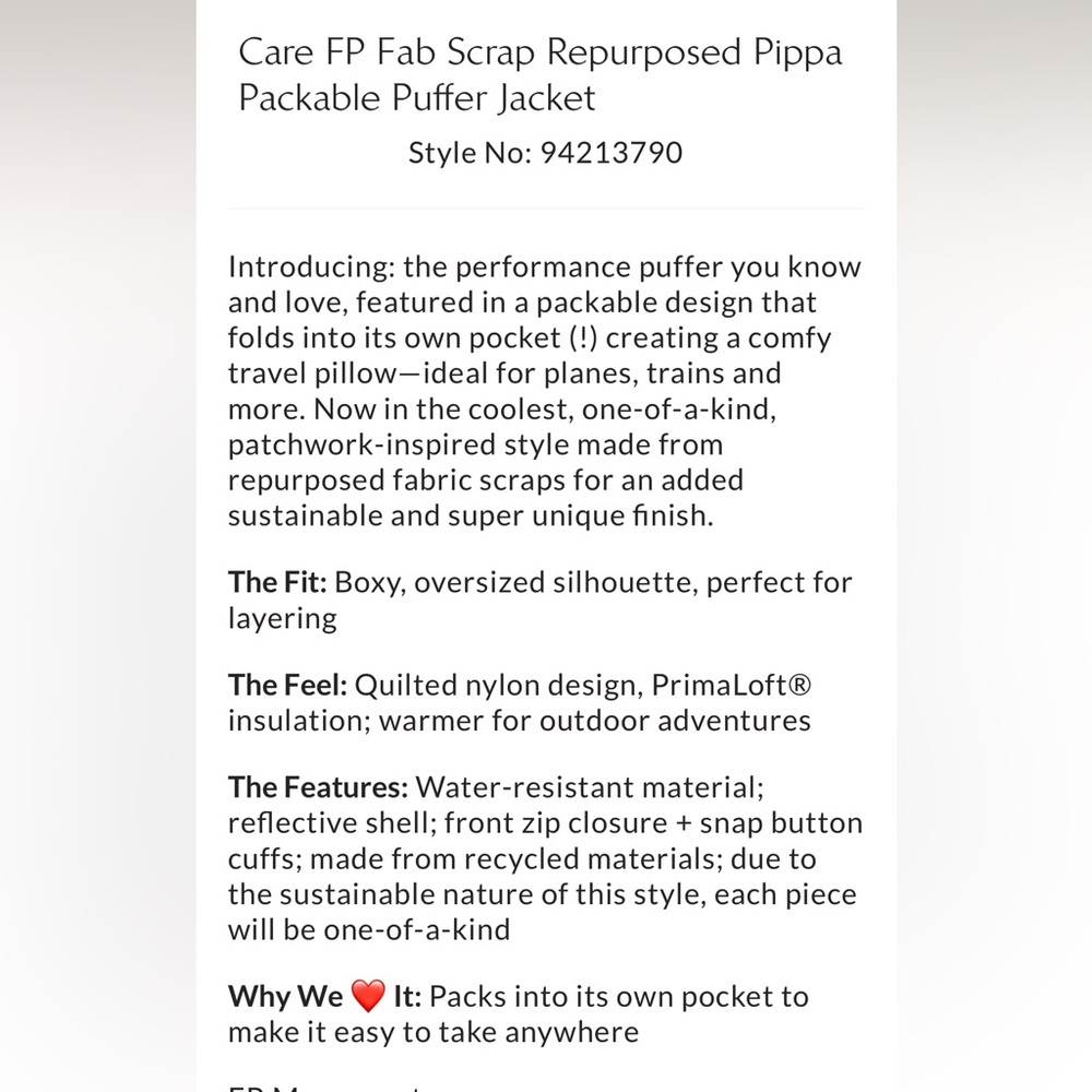 Free People Movement Pippa Packable Puffer Jacket in Tofu Combo - Picture 7 of 13